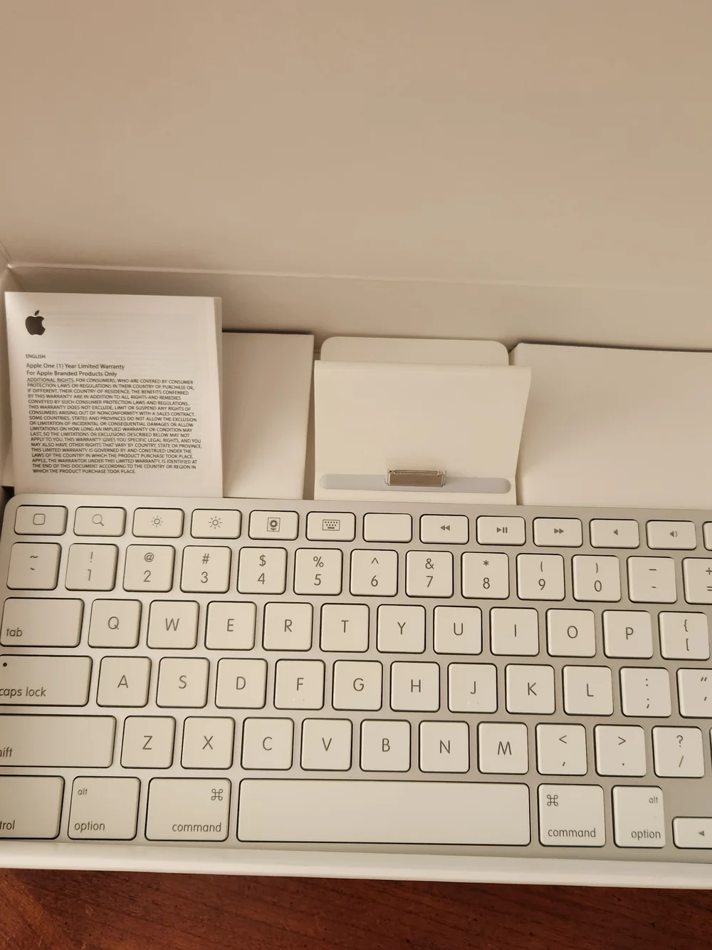 Apple iPad Keyboard Dock - White and Silver